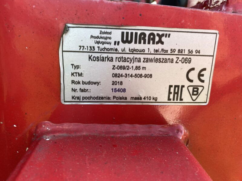 Kosiarka WIRAX 185 Bardzo mało używana Z-069