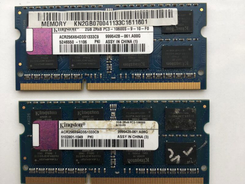 Pamięć ram do laptopów DDR3 2x2 GB KinKingston 4GB