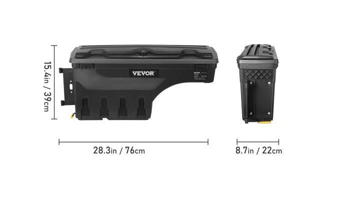 VEVOR Skrzynka Narzędziowa 25L 34Kg 925x280x425mm Tundrą 2007-2021 L