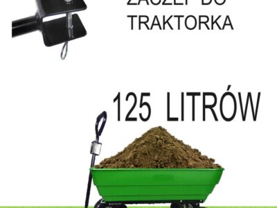 Wózek ogrodowy, taczka, przyczepka zaczep do traktorka