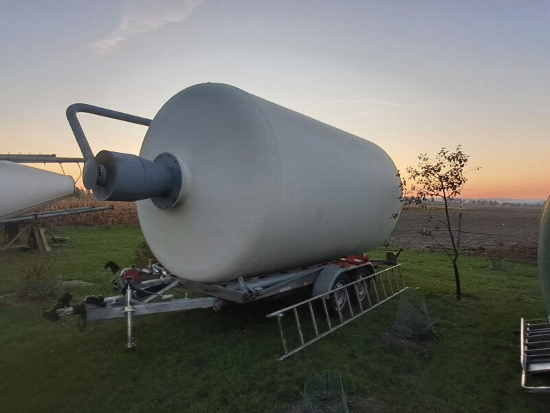 Silos z włókna szklanego 20m3 na zboże, pellet, paszę,Bin