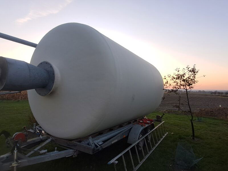 Silos z włókna szklanego 20m3 na zboże, pellet, paszę,Bin