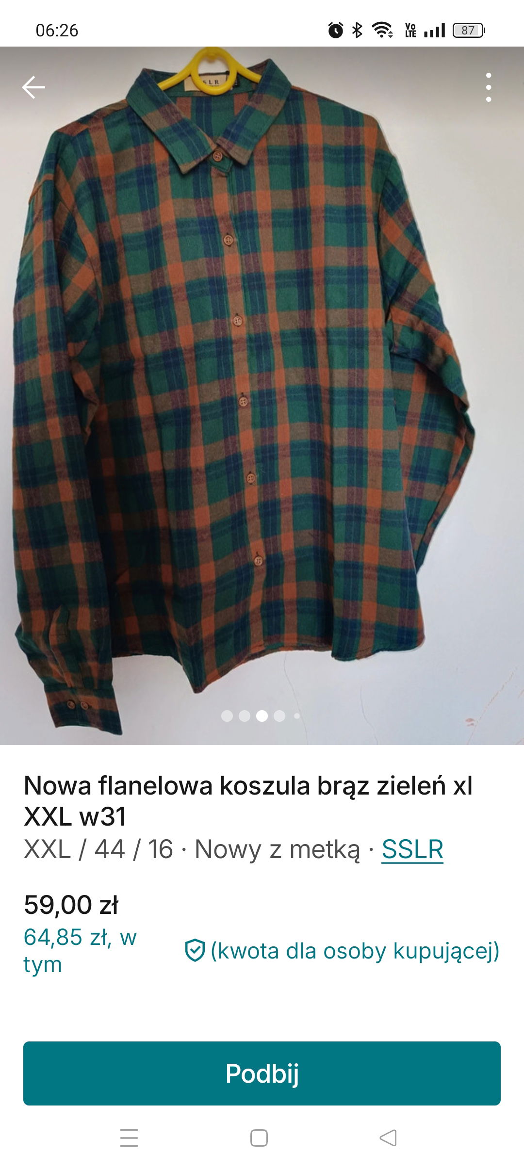 Nowa flanelowa koszula damska