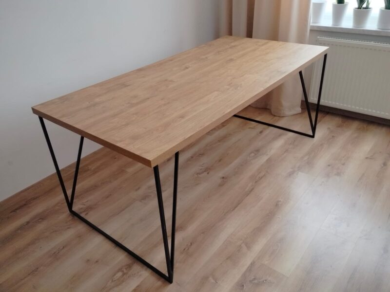 Stół nowoczesny metalowy, loft 180cmx90cm. Możliwość zamówienia stolu w dowolnym wymiarze