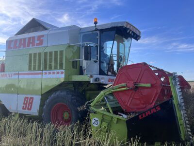 Claas Dominator 98 MAXI 1993 Klima, 4 kamery stół do rzepaku