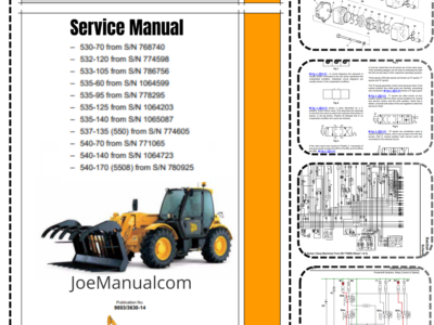 JCB 530 532 533 535 537 540 Telehandler Service Manual lnstrukcja naprawcza