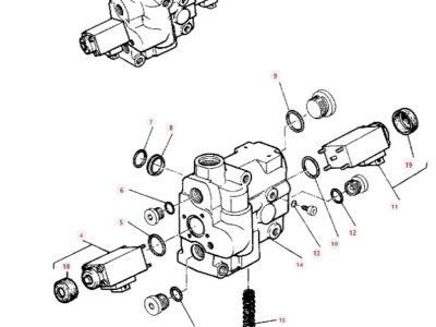 Rozdzielacz 3387006M2 EHR 1525100139 Massey Ferguson 6170