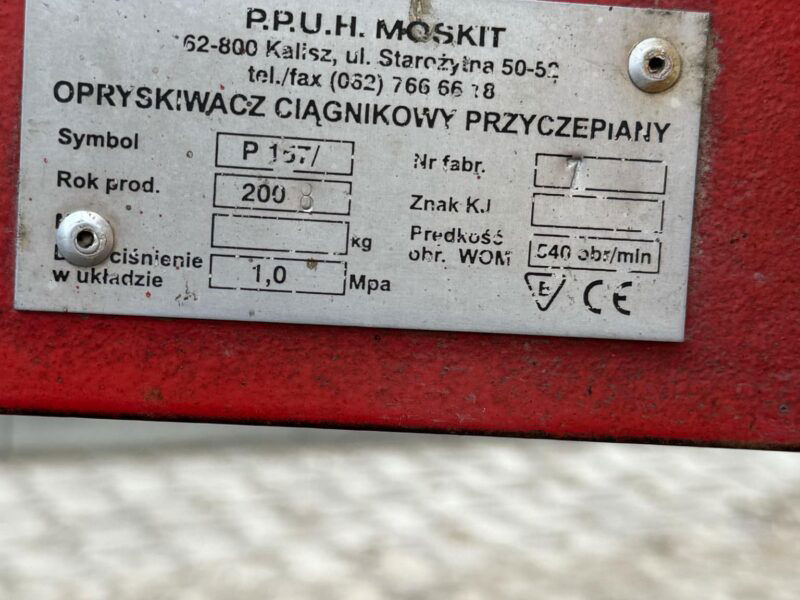 Opryskiwacz MOSKIT 1500l